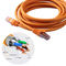 Chiều dài 1000ft màu cam Cáp Ethernet Cat7 600MHz 10gbps